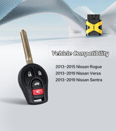 Self Programmable Key Fob Remote Replacement for Infiniti EX35 FX45 QX56/ Nissan Armada Rogue Sentra 46 Chip with FCC: CWTWB1U751